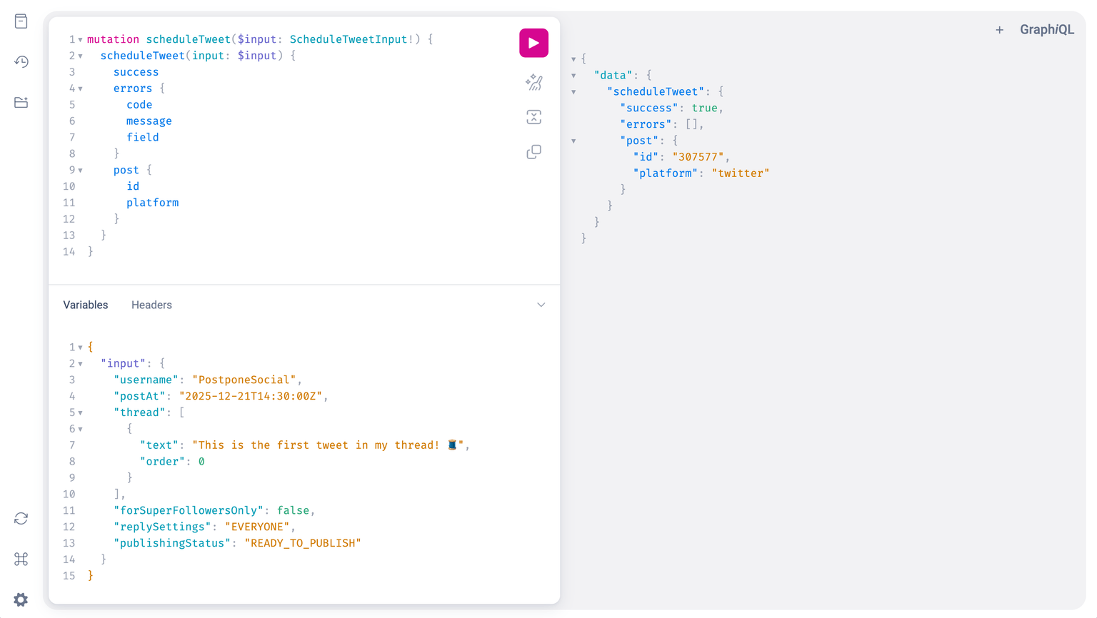 Postpone API playground